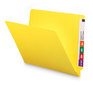 A Picture of product SMD-25910 Smead™ Shelf-Master® Reinforced End Tab Colored Folders Straight Tabs, Letter Size, 0.75" Expansion, Yellow, 100/Box