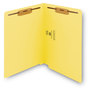 A Picture of product SMD-25950 Smead™ WaterShed® CutLess® End Tab Fastener Folders 0.75" Expansion, 2 Fasteners, Letter Size, Yellow Exterior, 50/Box