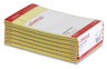 A Picture of product UNV-46200 Universal® Perforated Ruled Writing Pads Narrow Rule, Red Headband, 50 Canary-Yellow 5 x 8 Sheets, Dozen