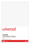 A Picture of product UNV-46500 Universal® Loose White Memo Sheets 4 x 6, Unruled, Plain 500/Pack