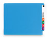 A Picture of product SMD-26836 Smead™ Colored End Tab Classification Folders with Dividers 2" Expansion, 2 6 Fasteners, Letter Size, Blue, 10/Box