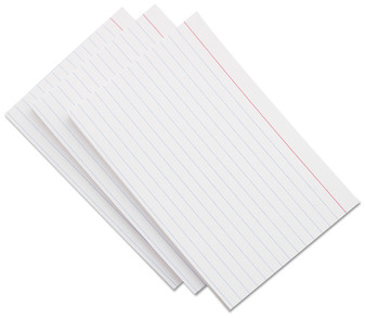 Universal® Recycled Index Strong 2 Pt. Stock Cards Ruled 3 x 5, White, 500/Pack