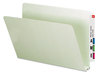 A Picture of product SMD-29210 Smead™ Extra-Heavy Recycled Pressboard End Tab Folders Straight Tabs, Legal Size, 2" Expansion, Gray-Green, 25/Box