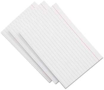 Universal® Recycled Index Strong 2 Pt. Stock Cards Ruled 5 x 8, White, 500/Pack