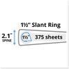 A Picture of product AVE-05400 Avery® Heavy-Duty Non Stick View Binder with DuraHinge® and Slant Rings 3 1.5" Capacity, 11 x 8.5, Black, (5400)