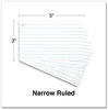 A Picture of product UNV-47300 Universal® Ring Index Cards Ruled, 3 x 5, White, 100/Pack