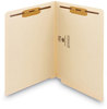 A Picture of product SMD-34116 Smead™ Manila Reinforced End Tab Fastener Folders with Antimicrobial Product Protection 0.75" Expansion, 2 Fasteners, Letter Size, 50/Box