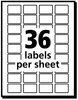 A Picture of product AVE-05418 Avery® Removable Multi-Use Labels Inkjet/Laser Printers, 0.5 x 0.75, White, 36/Sheet, 28 Sheets/Pack, (5418)