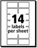 A Picture of product AVE-05430 Avery® Removable Multi-Use Labels Inkjet/Laser Printers, 0.75 x 1.5, White, 14/Sheet, 36 Sheets/Pack, (5430)