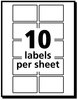 A Picture of product AVE-05434 Avery® Removable Multi-Use Labels Inkjet/Laser Printers, 1 x 1.5, White, 10/Sheet, 50 Sheets/Pack, (5434)