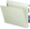 A Picture of product SMD-34715 Smead™ End Tab Expansion Pressboard Classification Folders with SafeSHIELD® Coated Fasteners Two 2" Letter Size, Gray-Green, 25/Box