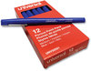 A Picture of product UNV-50501 Universal™ Porous Tip Stick Pen Point Medium 0.7 mm, Blue Ink, Barrel, Dozen