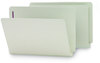 A Picture of product SMD-37705 Smead™ End Tab Expansion Pressboard Classification Folders with SafeSHIELD® Coated Fasteners Two 1" Legal Size, Gray-Green, 25/Box