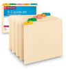 A Picture of product SMD-50180 Smead™ Alphabetic Top Tab Indexed File Guide Set 1/5-Cut A to Z, 8.5 x 11, Manila, 25/Set