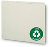 A Picture of product SMD-50334 Smead™ Recycled Blank Top Tab File Guides 1/3-Cut 8.5 x 11, Green, 100/Box