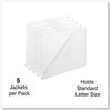 A Picture of product UNV-50760 Universal® Project Poly Jackets Letter Size, Clear, 5/Pack