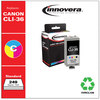 A Picture of product IVR-CLI36 Innovera® CL136 Ink Cartridge Remanufactured Tri-Color Replacement for CLI-36 (1511B002), 249 Page-Yield