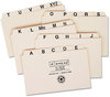 A Picture of product SMD-55076 Smead™ Manila Card Guides 1/5-Cut Top Tab, A to Z, 3 x 5, 25/Set