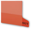 A Picture of product SMD-61950 Smead™ Colored Poly Out Guides with Pockets 1/3-Cut End Tab, 8.5 x 11, Red, 25/Box