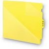 A Picture of product SMD-61966 Smead™ End Tab Poly Out Guides, Two-Pocket Style 1/3-Cut 8.5 x 11, Yellow, 50/Box