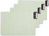 A Picture of product SMD-63235 Smead™ 100% Recycled End Tab Pressboard Guides with Metal Tabs 1/3-Cut Blank, 8.5 x 14, Green, 50/Box