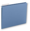 A Picture of product SMD-64021 Smead™ Color Hanging Folders with 1/3 Cut Tabs Letter Size, 1/3-Cut Blue, 25/Box