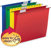 A Picture of product SMD-64026 Smead™ Poly Hanging Folders Letter Size, 1/5-Cut Tabs, Assorted Colors, 12/Pack