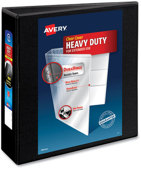 Avery® Heavy-Duty Non Stick View Binder with DuraHinge® and Slant Rings 3 3" Capacity, 11 x 8.5, Black, (5600)