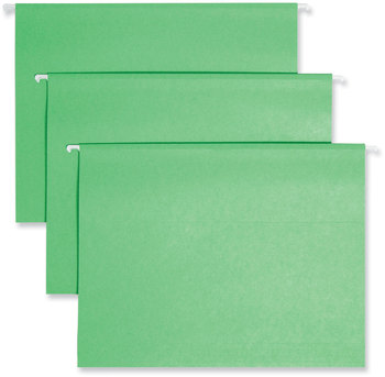 Smead™ TUFF® Hanging Folders with Easy Slide™ Tab Letter Size, 1/3-Cut Tabs, Green, 18/Box