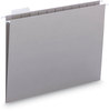 A Picture of product SMD-64063 Smead™ Colored Hanging File Folders with 1/5 Cut Tabs Letter Size, 1/5-Cut Gray, 25/Box