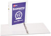 A Picture of product AVE-05706 Avery® Economy View Binder with Round Rings , 3 0.5" Capacity, 11 x 8.5, White, (5706)