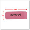 A Picture of product UNV-55120 Universal® Bevel Block Erasers For Pencil Marks, Slanted-Edge Rectangular Large, Pink, 20/Pack