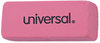 A Picture of product UNV-55120 Universal® Bevel Block Erasers For Pencil Marks, Slanted-Edge Rectangular Large, Pink, 20/Pack