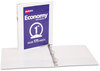 A Picture of product AVE-05711 Avery® Economy View Binder with Round Rings , 3 1" Capacity, 11 x 8.5, White, (5711)