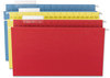 A Picture of product SMD-64140 Smead™ TUFF® Hanging Folders with Easy Slide™ Tab Legal Size, 1/3-Cut Tabs, Assorted Colors, 15/Box