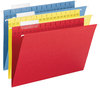 A Picture of product SMD-64140 Smead™ TUFF® Hanging Folders with Easy Slide™ Tab Legal Size, 1/3-Cut Tabs, Assorted Colors, 15/Box