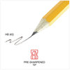 A Picture of product UNV-55401 Universal™ #2 Pre-Sharpened Woodcase Pencil HB (#2), Black Lead, Yellow Barrel, 24/Pack