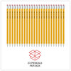 A Picture of product UNV-55401 Universal™ #2 Pre-Sharpened Woodcase Pencil HB (#2), Black Lead, Yellow Barrel, 24/Pack