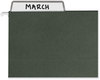 A Picture of product SMD-64195 Smead™ 100% Recycled Hanging File Folders with ProTab Kit, Letter Size, 1/3-Cut, Standard Green