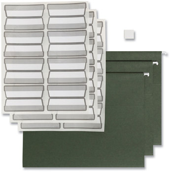 Smead™ 100% Recycled Hanging File Folders with ProTab Kit, Letter Size, 1/3-Cut, Standard Green