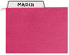 A Picture of product SMD-64197 Smead™ Colored Hanging File Folders with ProTab Kit, Letter Size, 1/3-Cut, Red