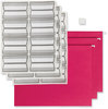 A Picture of product SMD-64197 Smead™ Colored Hanging File Folders with ProTab Kit, Letter Size, 1/3-Cut, Red