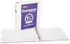 A Picture of product AVE-05726 Avery® Economy View Binder with Round Rings , 3 1.5" Capacity, 11 x 8.5, White, (5726)