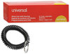 A Picture of product UNV-56050 Universal® Wrist Coil Plus Key Ring Plastic, Black, 6/Pack