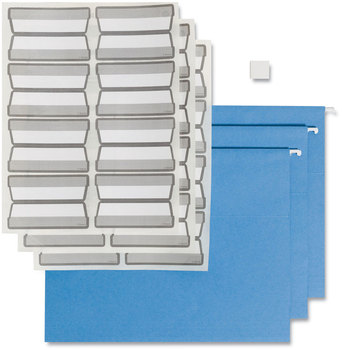 Smead™ Colored Hanging File Folders with ProTab Kit, Letter Size, 1/3-Cut, Blue