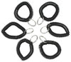 A Picture of product UNV-56050 Universal® Wrist Coil Plus Key Ring Plastic, Black, 6/Pack