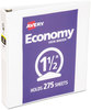 A Picture of product AVE-05726 Avery® Economy View Binder with Round Rings , 3 1.5" Capacity, 11 x 8.5, White, (5726)