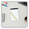 A Picture of product UNV-56300 Universal® Premium Ruled Writing Pads with Heavy Duty Back Heavy-Duty Narrow Rule, Black Headband, 50 White 5 x 8 Sheets, 6/Pack