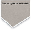 A Picture of product UNV-56300 Universal® Premium Ruled Writing Pads with Heavy Duty Back Heavy-Duty Narrow Rule, Black Headband, 50 White 5 x 8 Sheets, 6/Pack