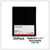 A Picture of product UNV-56416 Universal® Laminated Two-Pocket Folder Cardboard Paper, 100-Sheet Capacity, 11 x 8.5, Black, 25/Box